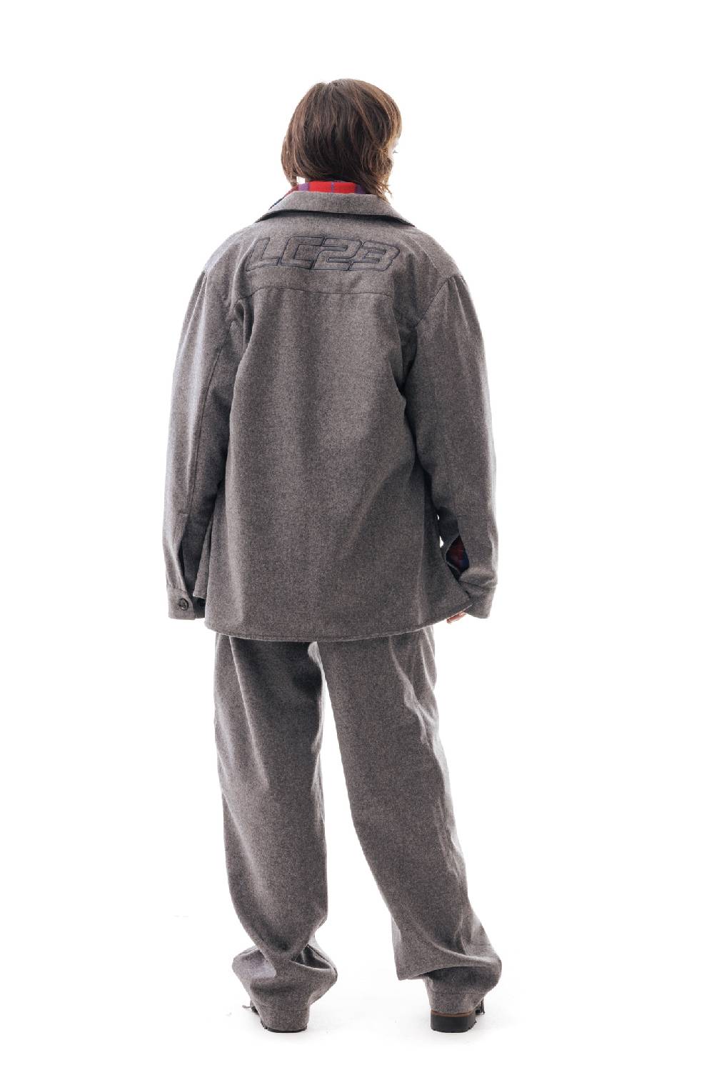 Lc23 WR Wool Overshirt Grey Qualità Garantita