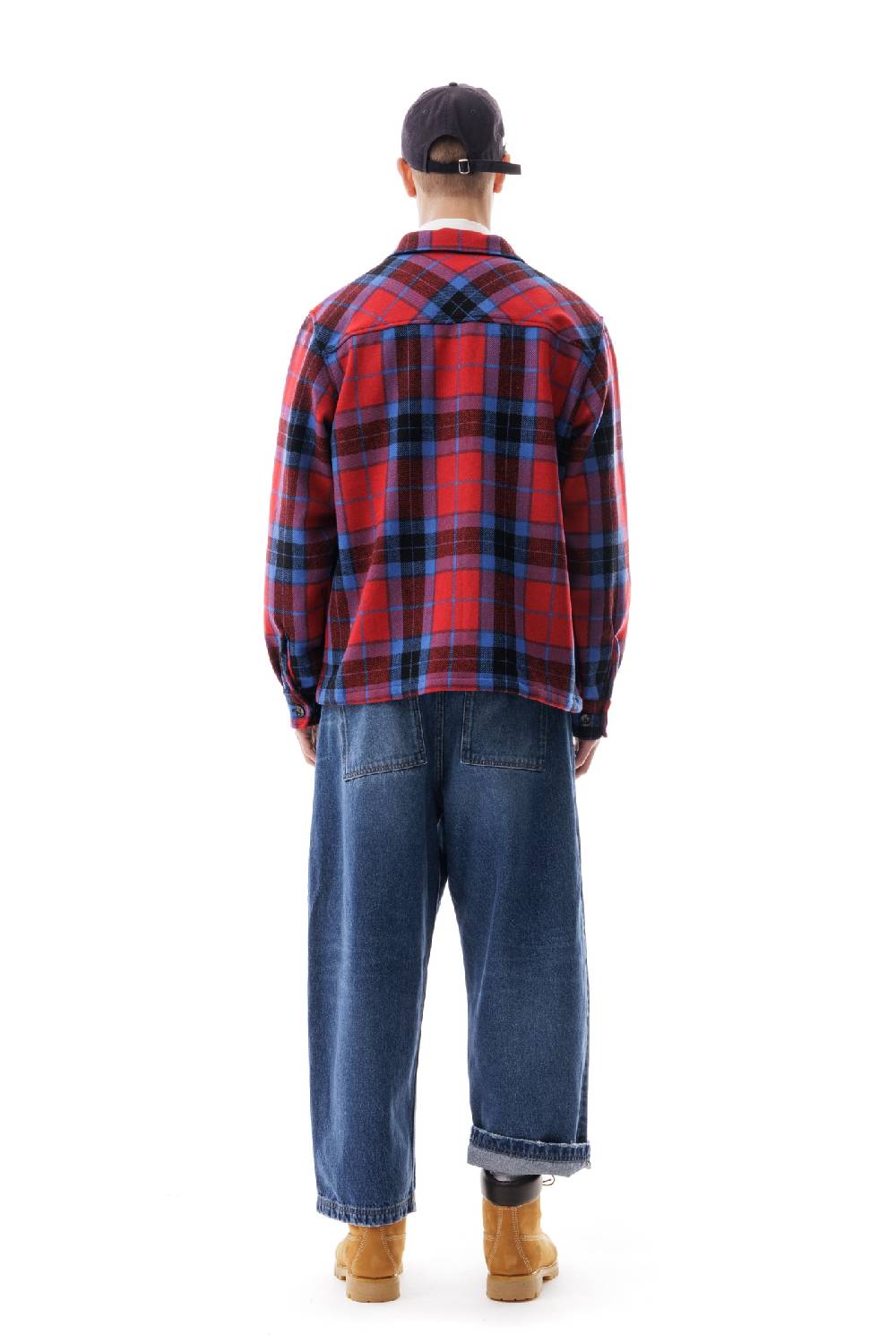 Lc23 Shetland Check Overshirt Blue/Red Acquista Ora