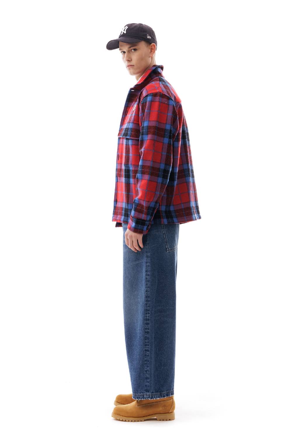 Lc23 Shetland Check Overshirt Blue/Red Acquista Ora