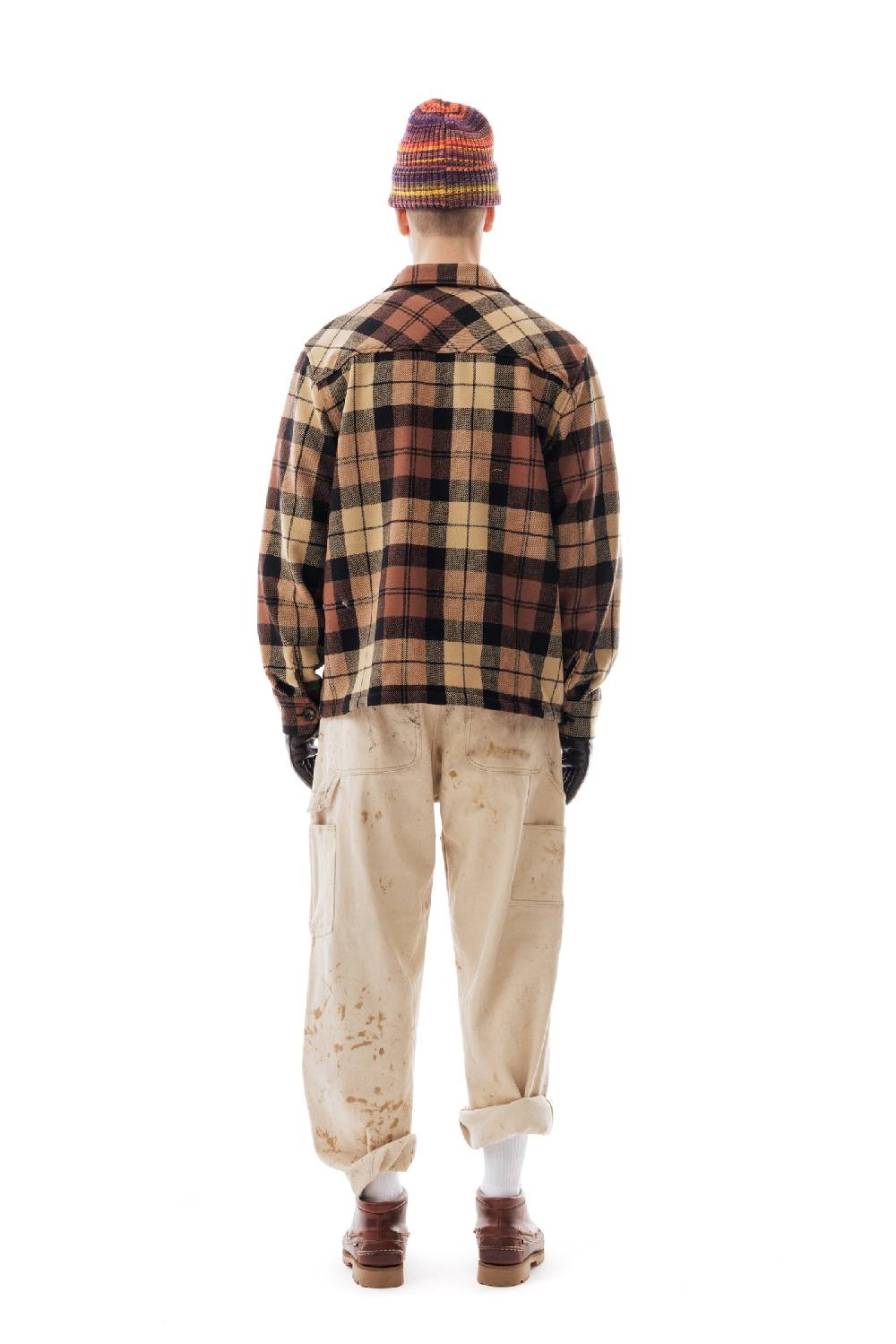 Lc23 Shetland Check Overshirt Beige/Black Consegna Veloce