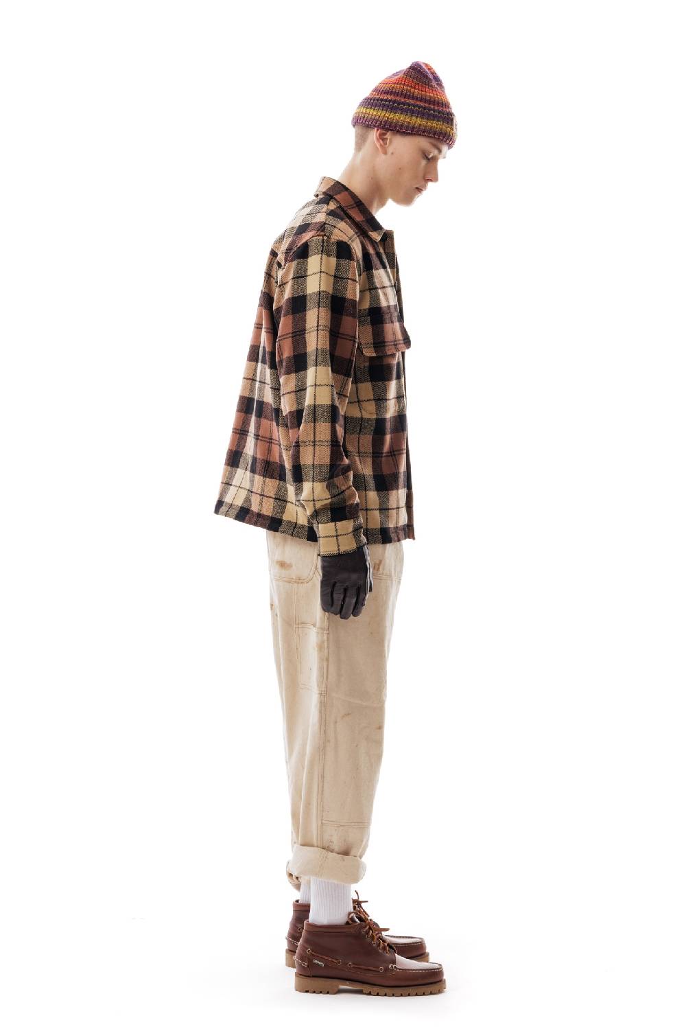 Lc23 Shetland Check Overshirt Beige/Black Consegna Veloce