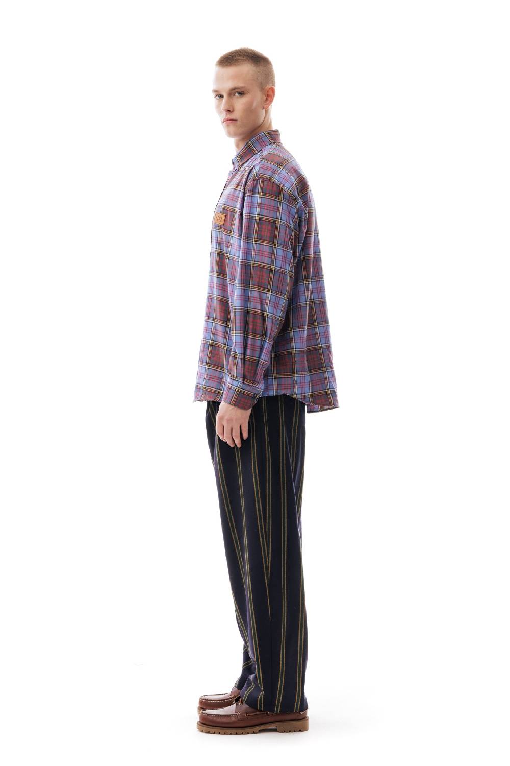 Lc23 Flannel Check Shirt Blue Affare Del Giorno