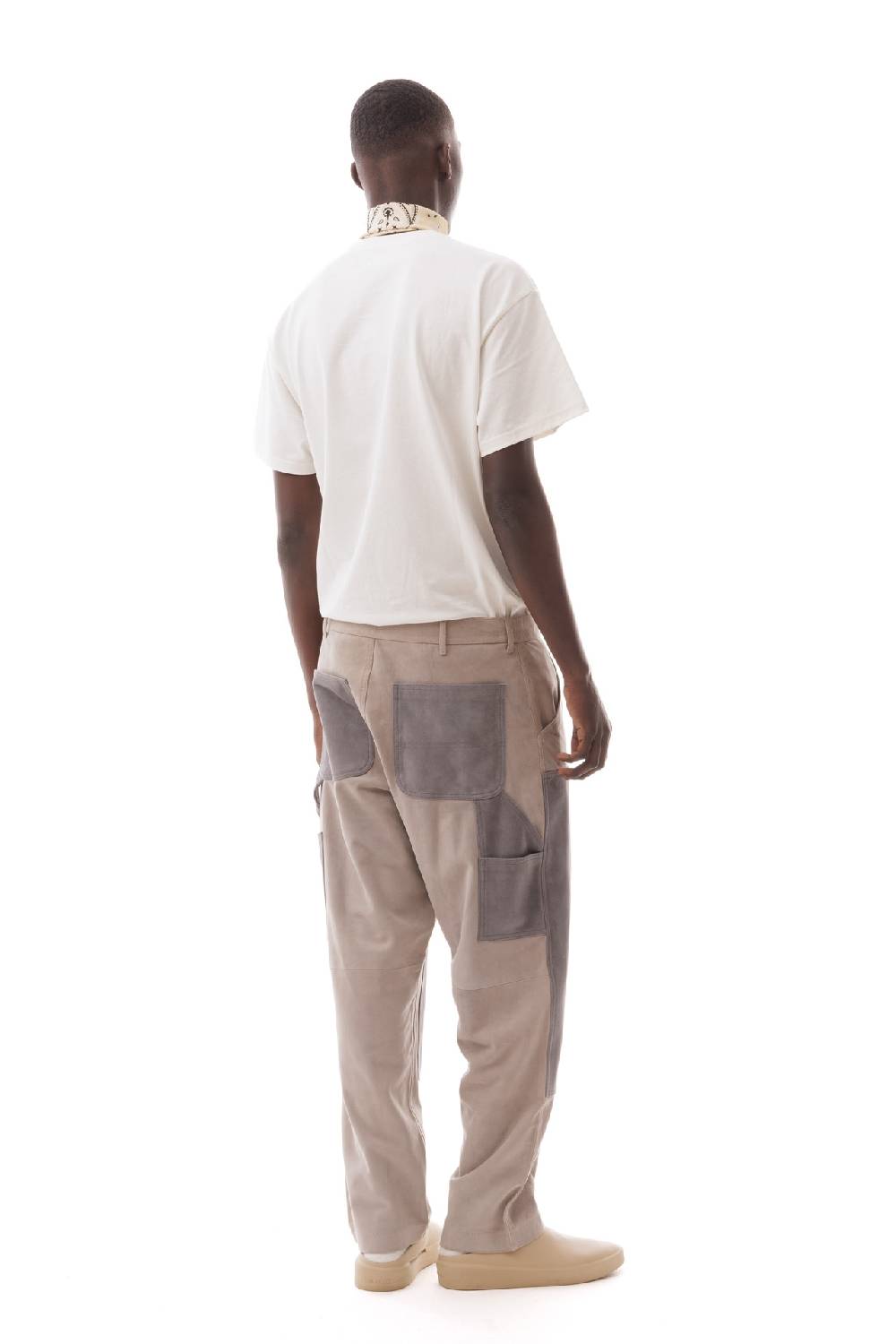 Lc23 Suede Work Trousers Grey Vendita Economica