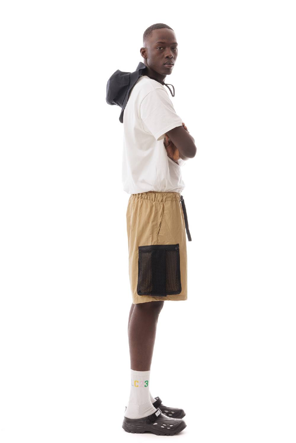 Lc23 Nylon Cargo Shorts Camel Presa
