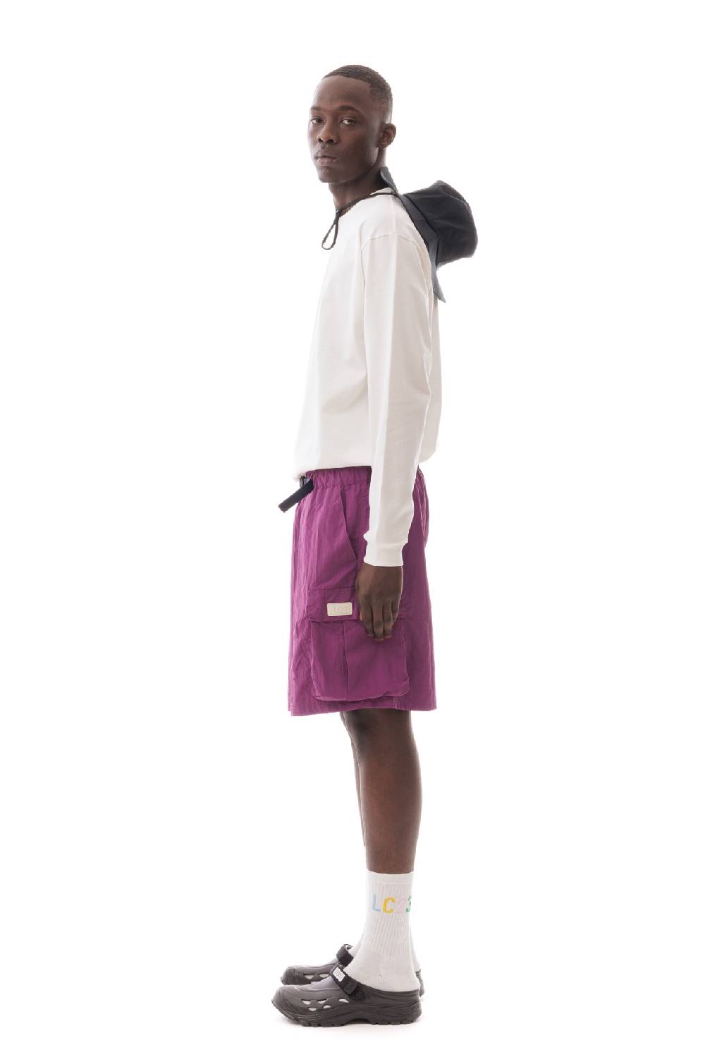 Lc23 Nylon Cargo Shorts Violet Negozio