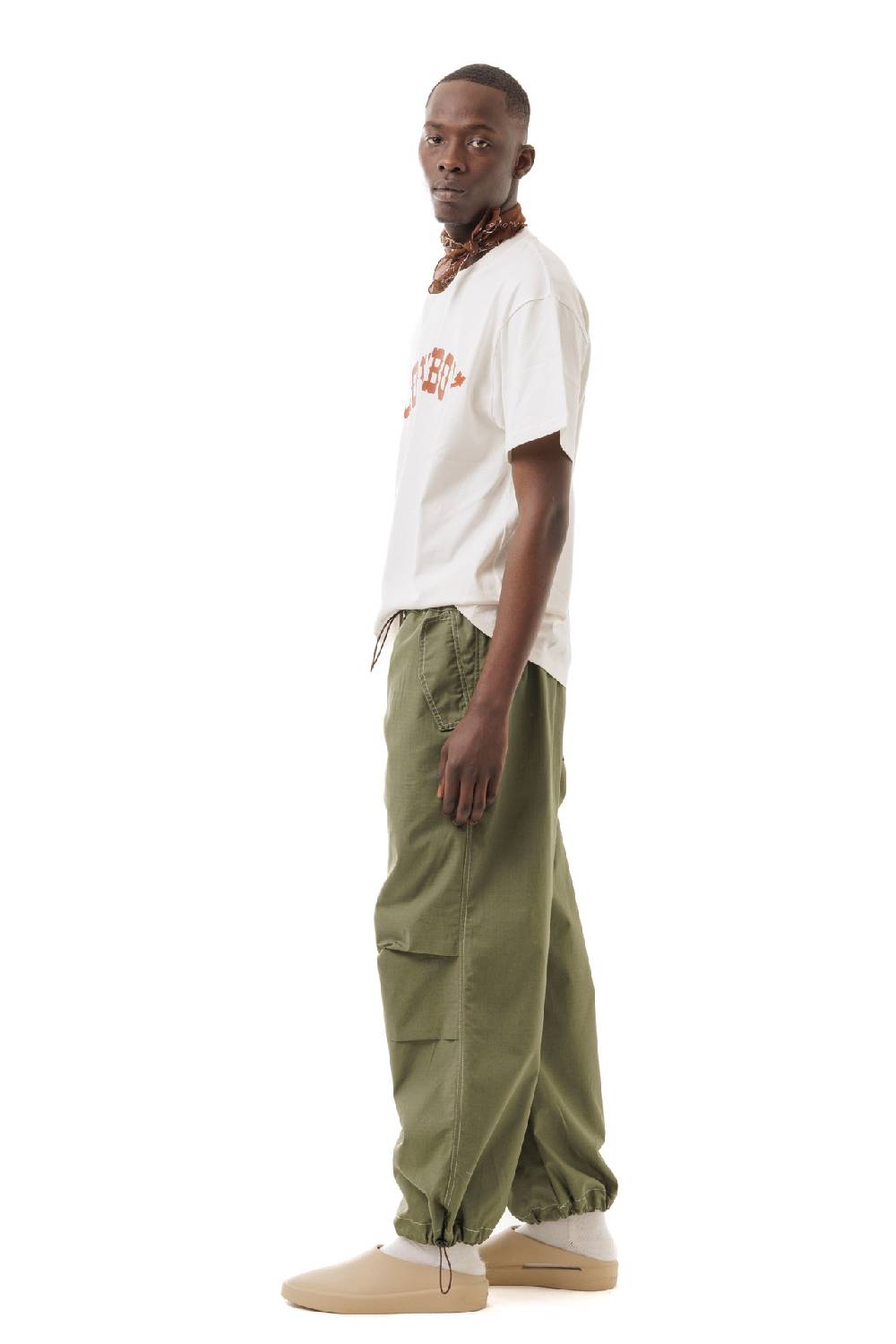 Lc23 Paracadute Pants Army Green In Saldo