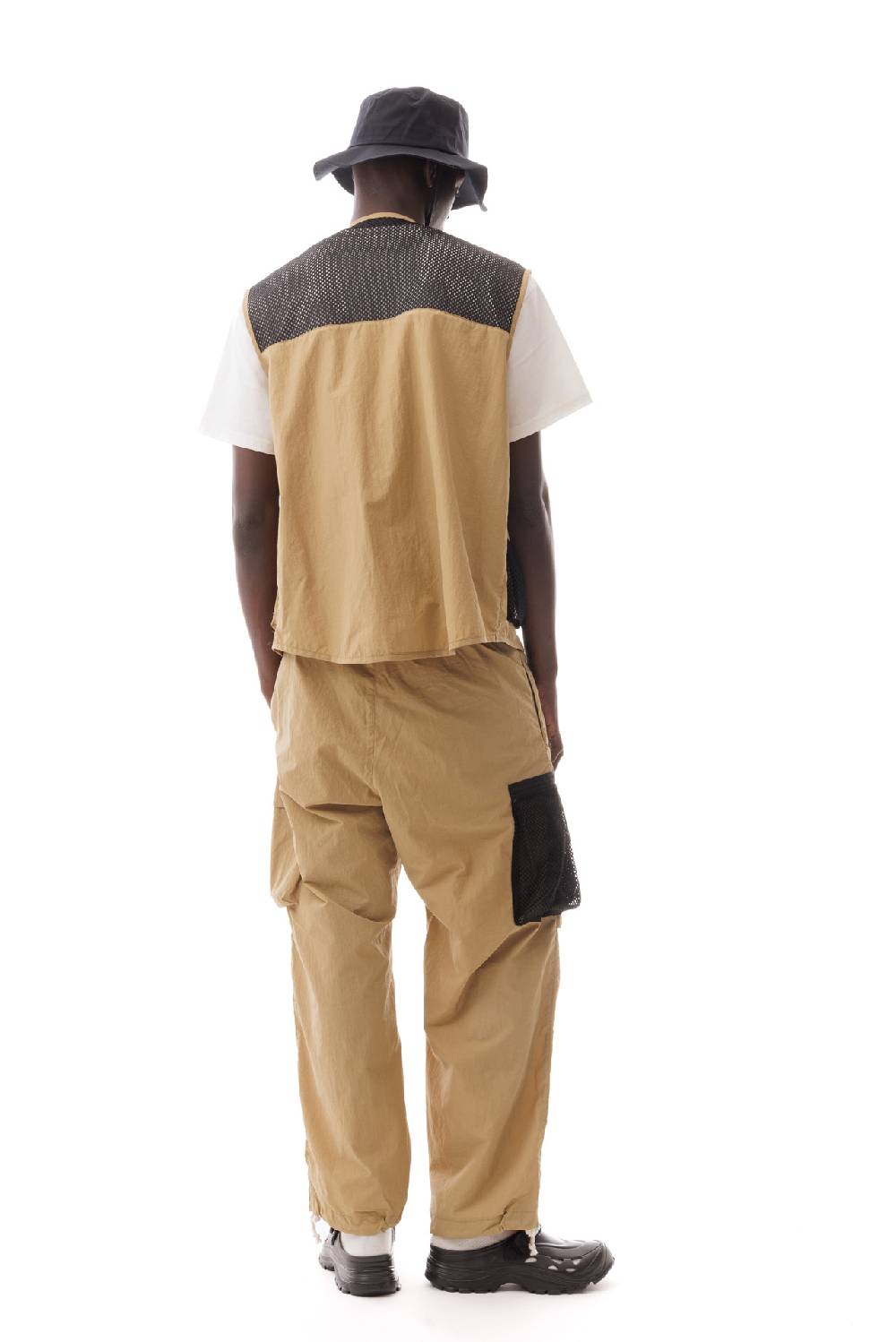 Lc23 Nylon Multipocket Vest Camel Qualità