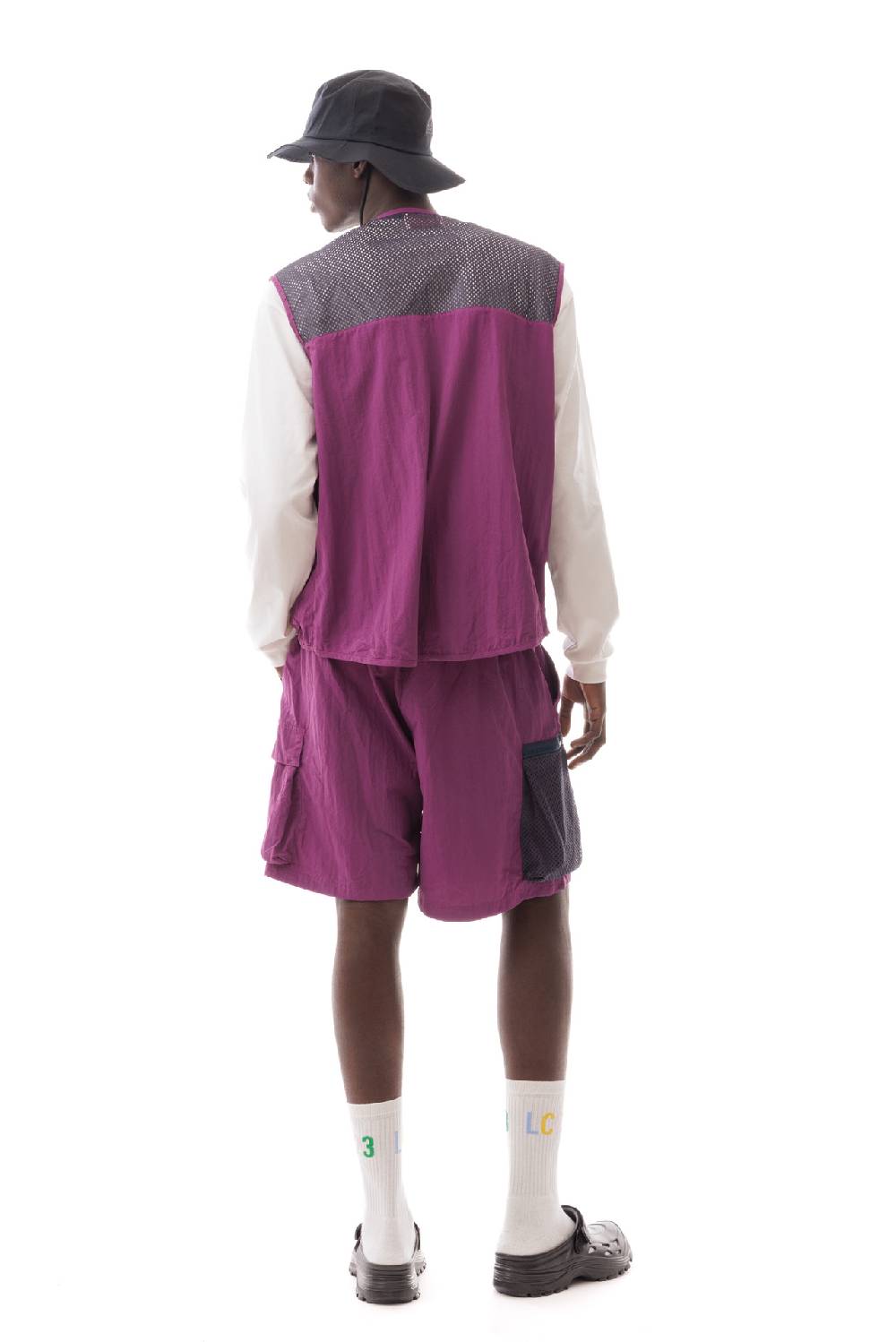 Lc23 Nylon Multipocket Vest Violet Promozione