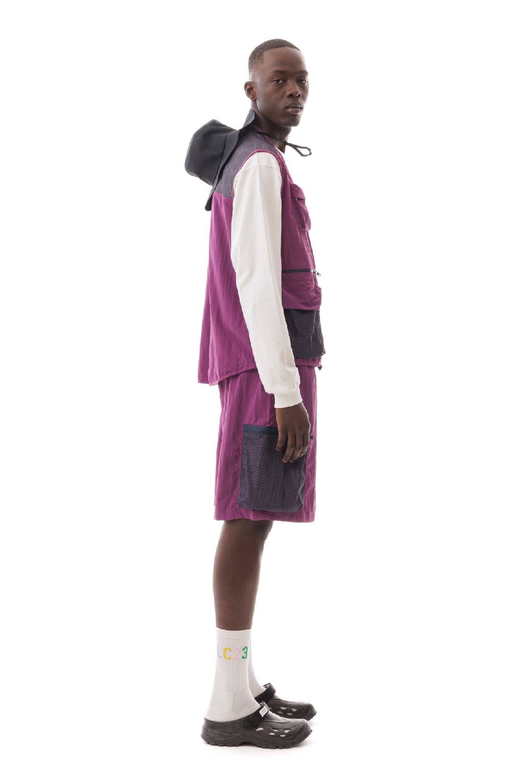 Lc23 Nylon Multipocket Vest Violet Promozione