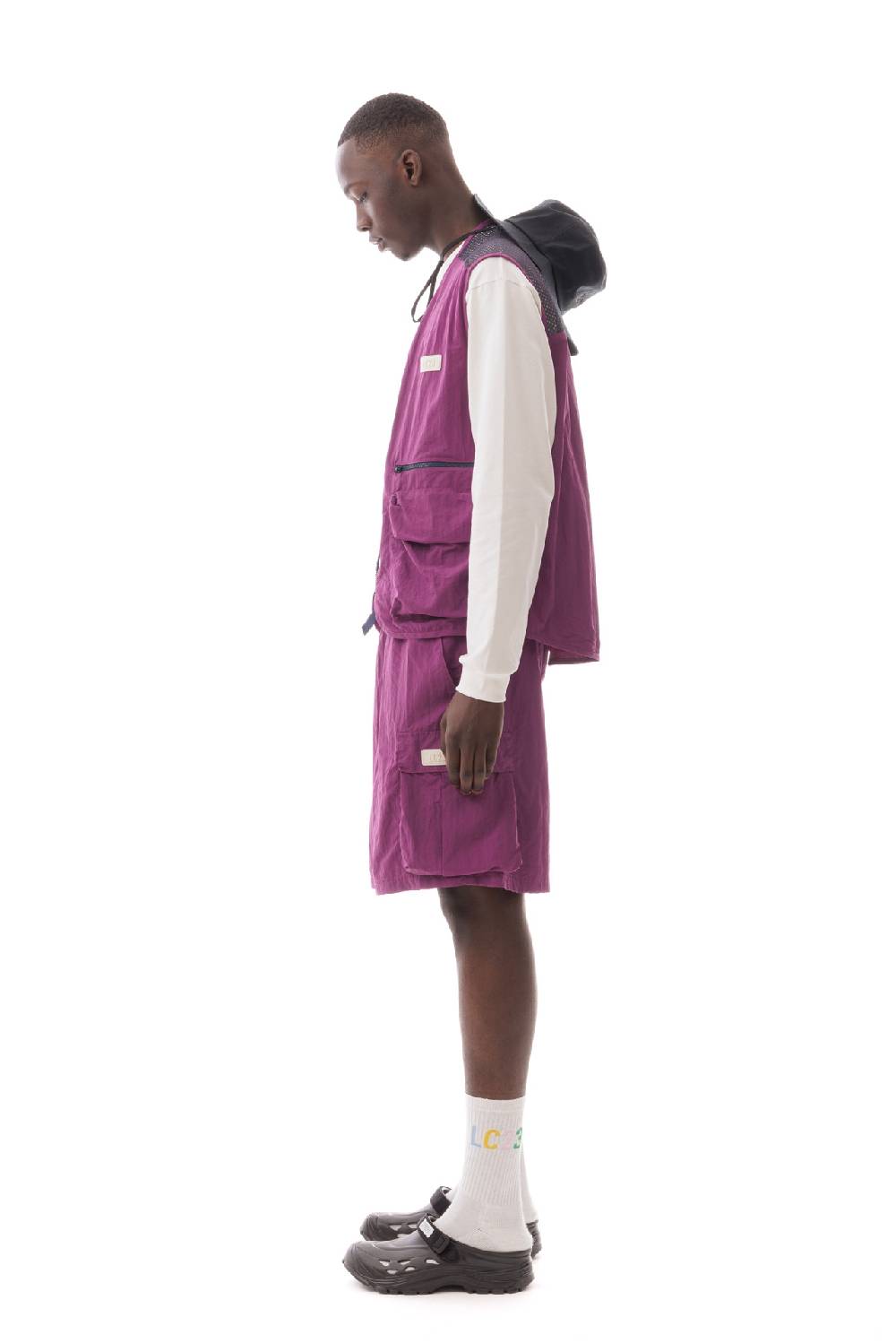 Lc23 Nylon Multipocket Vest Violet Promozione