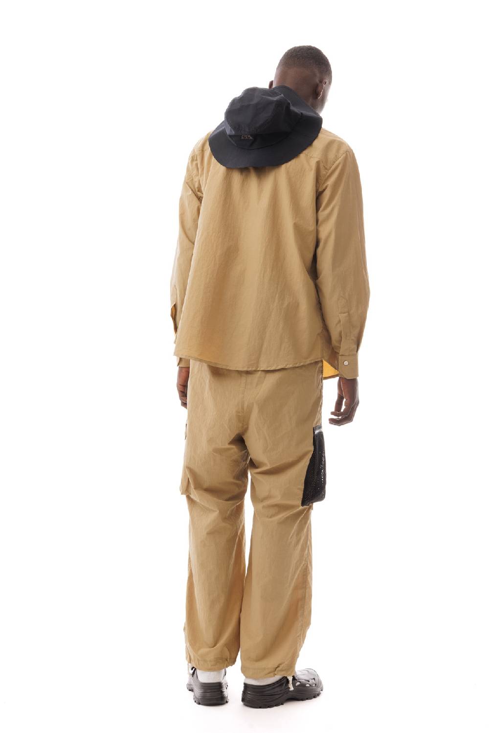 Lc23 Multipocket Nylon Shirt Camel Promozione Limitata