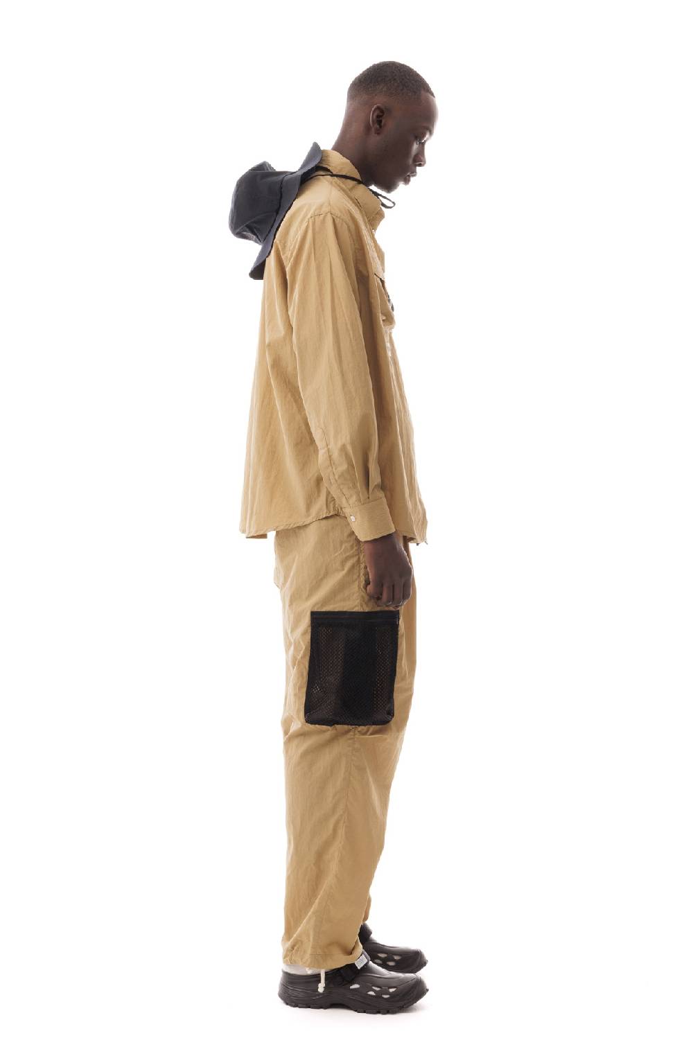 Lc23 Multipocket Nylon Shirt Camel Promozione Limitata