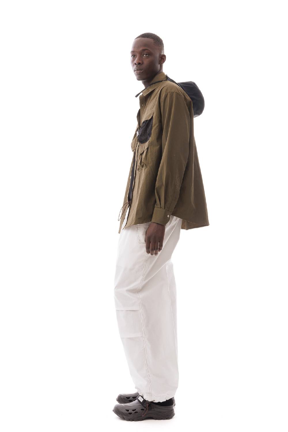 Lc23 Multipocket Nylon Shirt Army Green Shopping Online