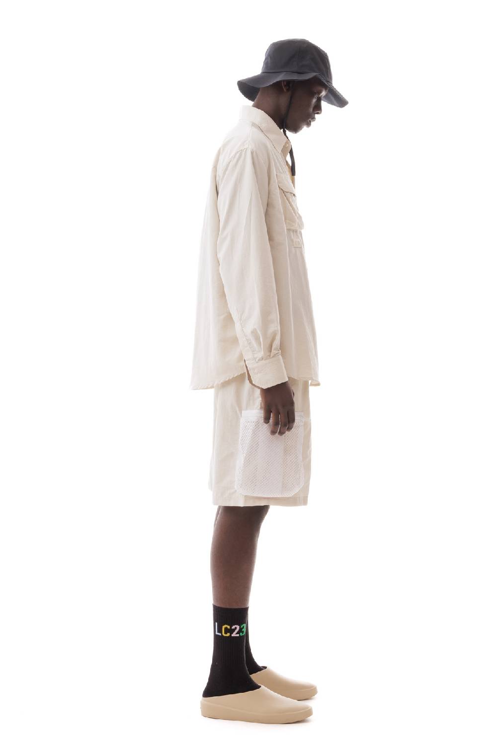 Lc23 Multipocket Nylon Shirt White Affare Del Giorno