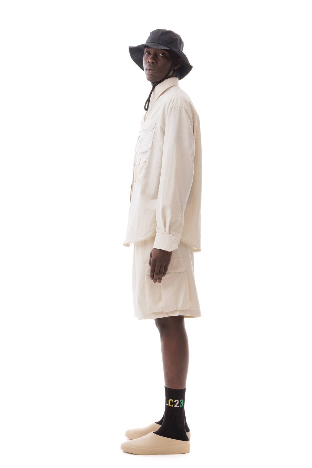 Lc23 Multipocket Nylon Shirt White Affare Del Giorno