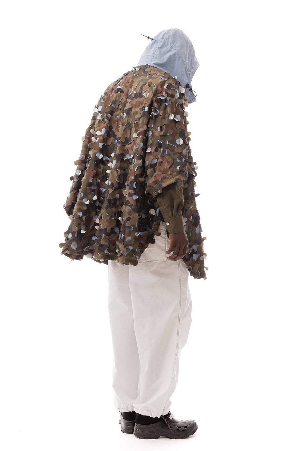 Lc23 Laserated Nylon Camo Cape Coat Sconto