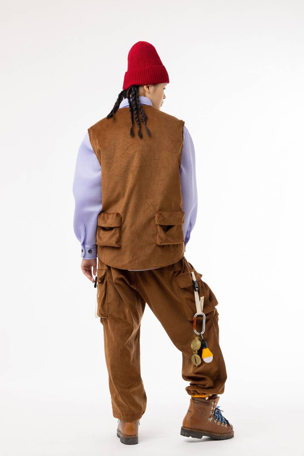 Lc23 Corduroy Cargo Pants Brown Qualità