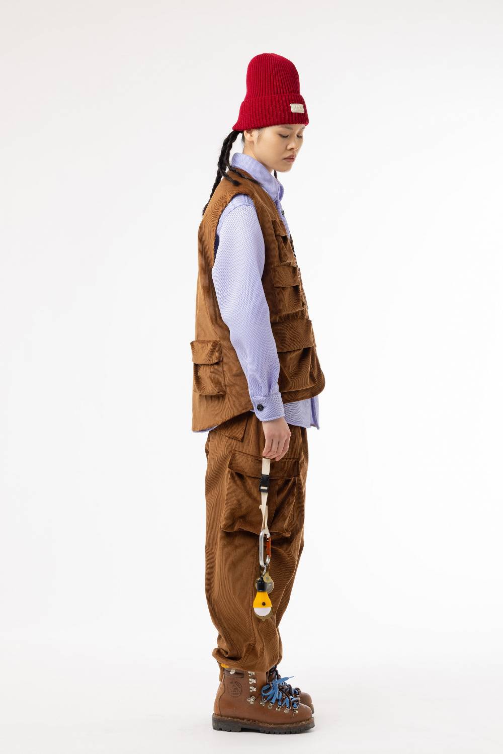 Lc23 Corduroy Cargo Pants Brown Qualità
