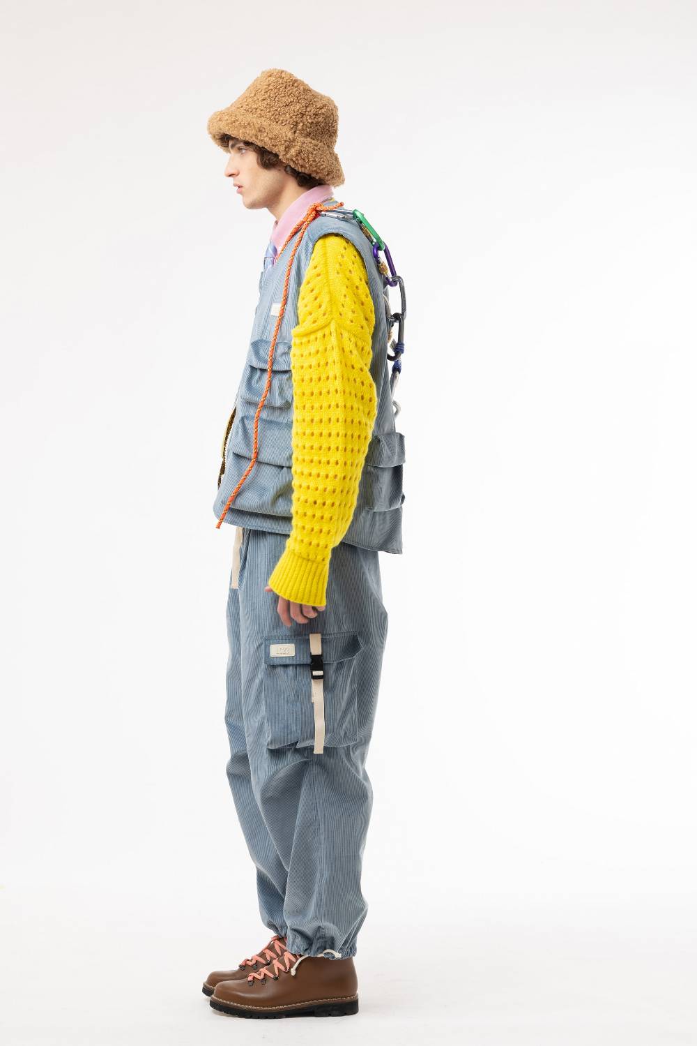 Lc23 Corduroy Cargo Pants Blue Vendita