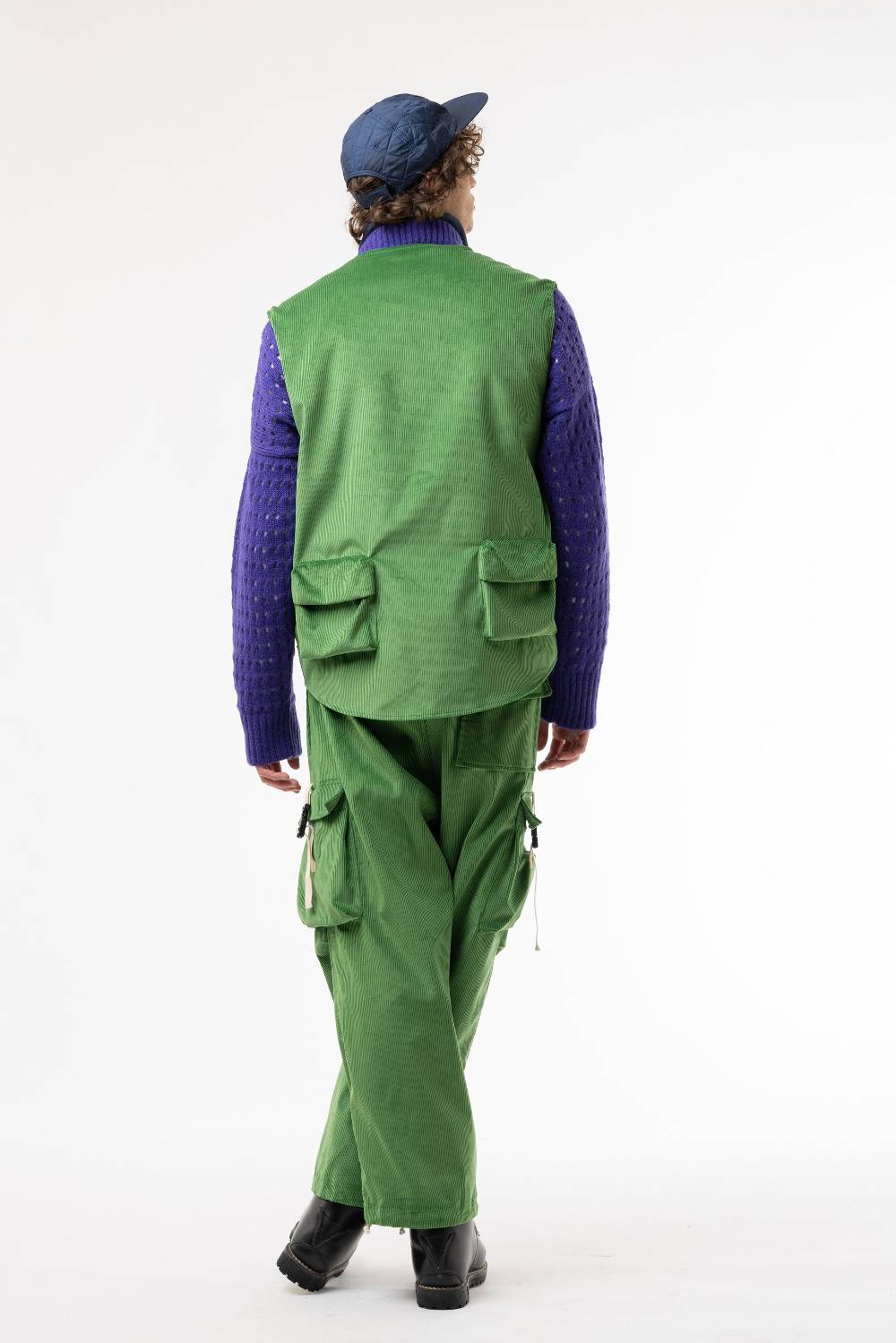 Lc23 Corduroy Cargo Pants Green Pezzi Unici