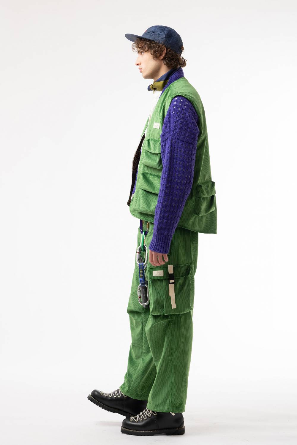 Lc23 Corduroy Cargo Pants Green Pezzi Unici
