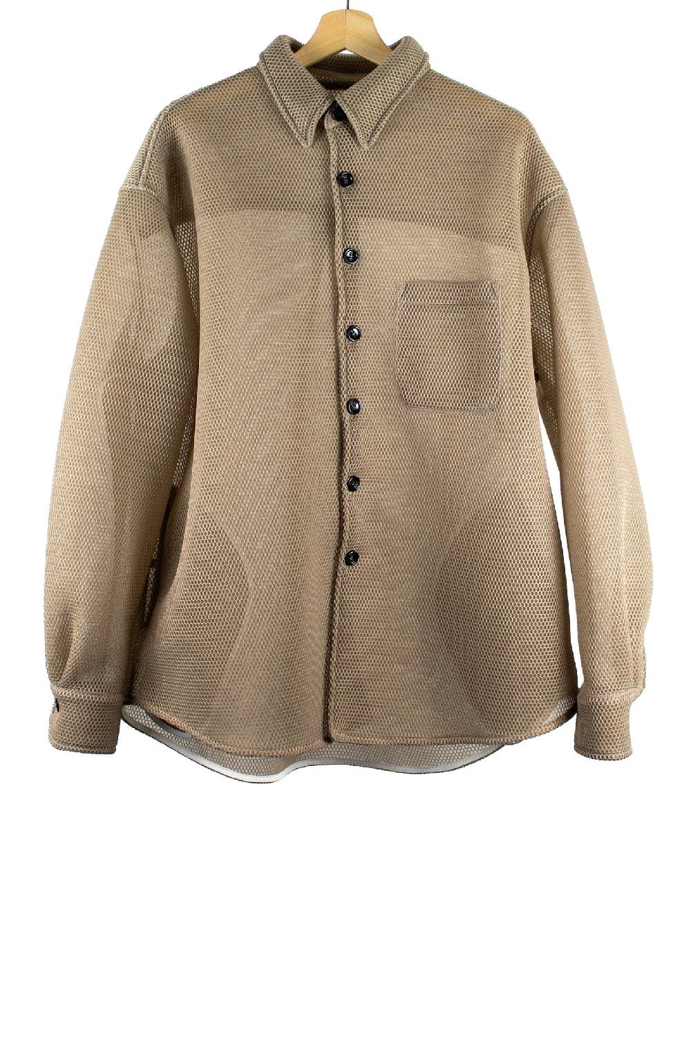 Lc23 Mesh Overshirt Camel Soddisfazione Garantita