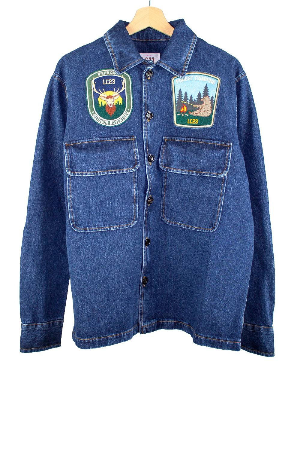 Lc23 Denim Patch Overshirt Qualità Garantita