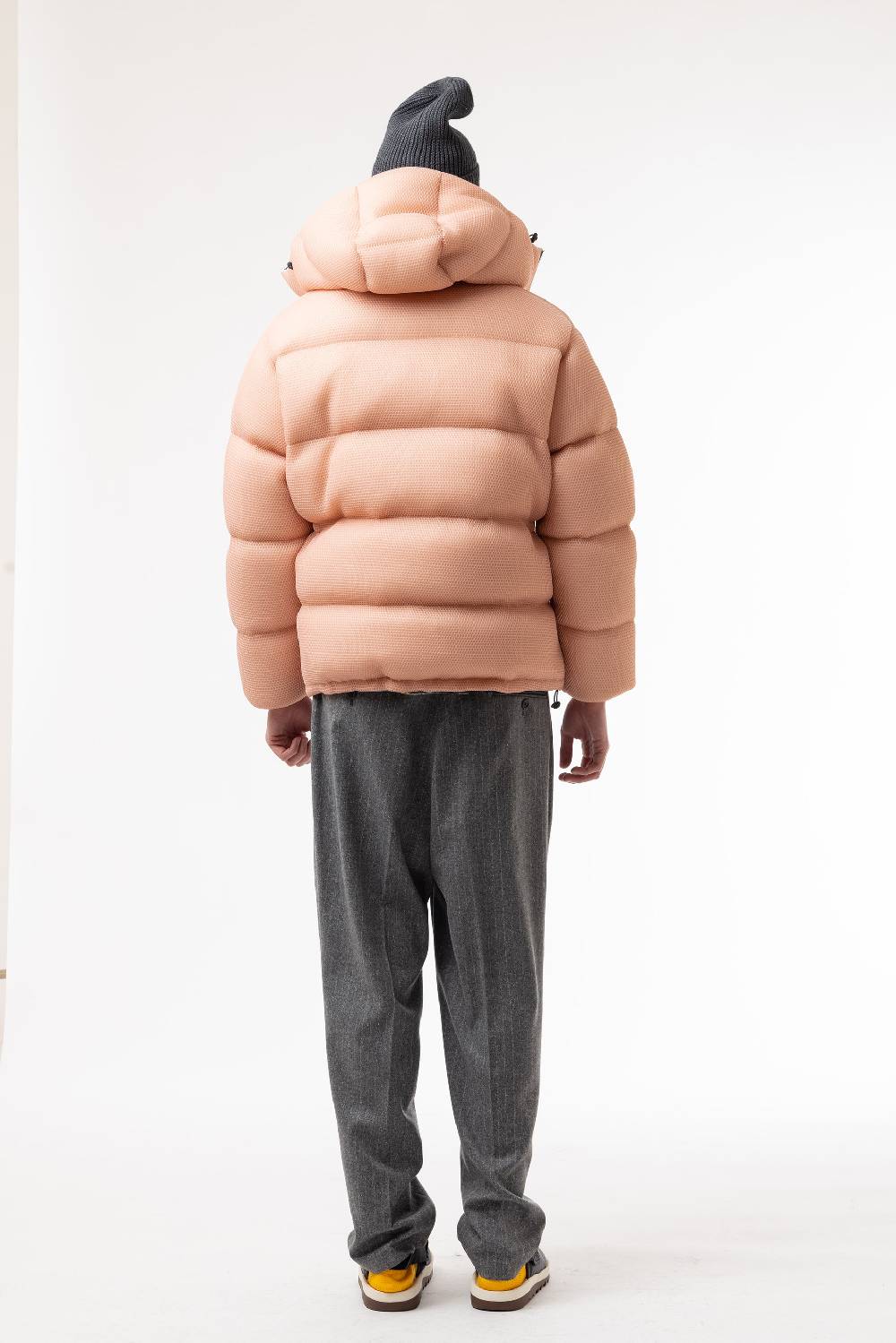 Lc23 Mesh Down Jacket Pink Consegna Veloce