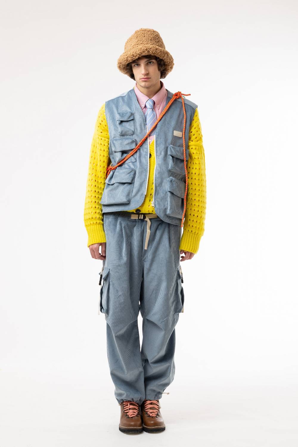 Lc23 Corduroy Multipocket Vest Blue