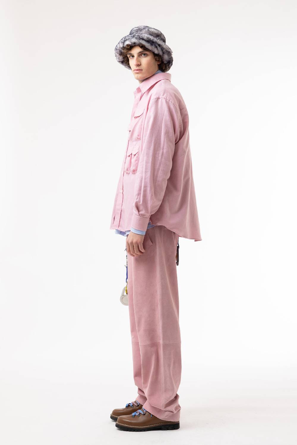 Lc23 Flannel Multipocket Shirt Pink Economico
