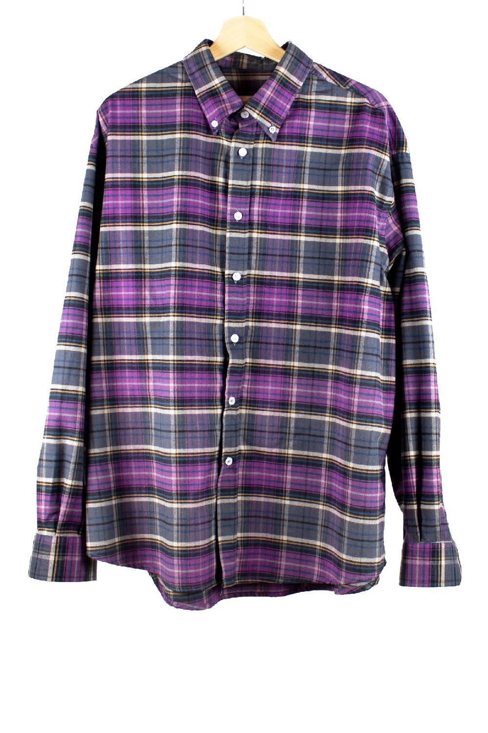 Lc23 Flannel Check Shirt Purple In Vendita