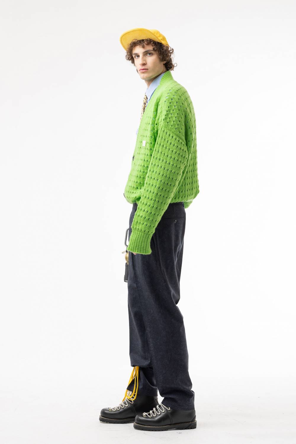 Lc23 Perforated Cardigan Green Vendita Calda