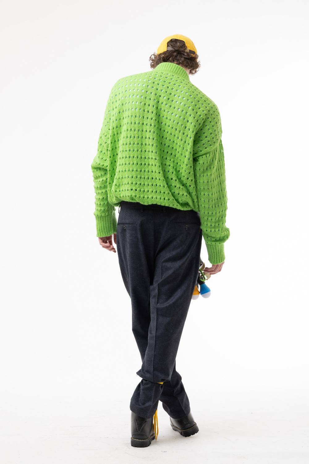 Lc23 Perforated Cardigan Green Vendita Calda