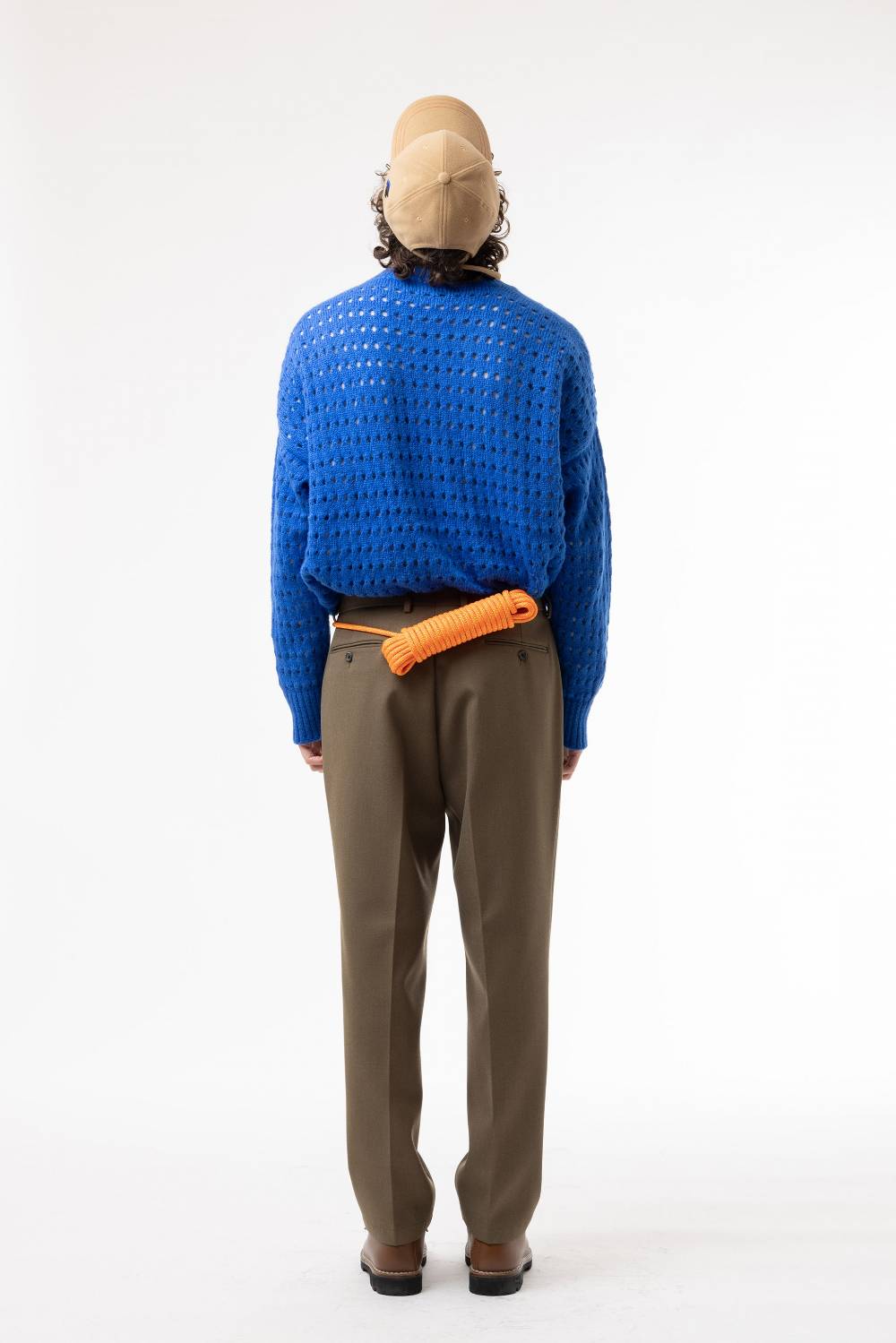 Lc23 Perforated Cardigan Blue Vendita Economica