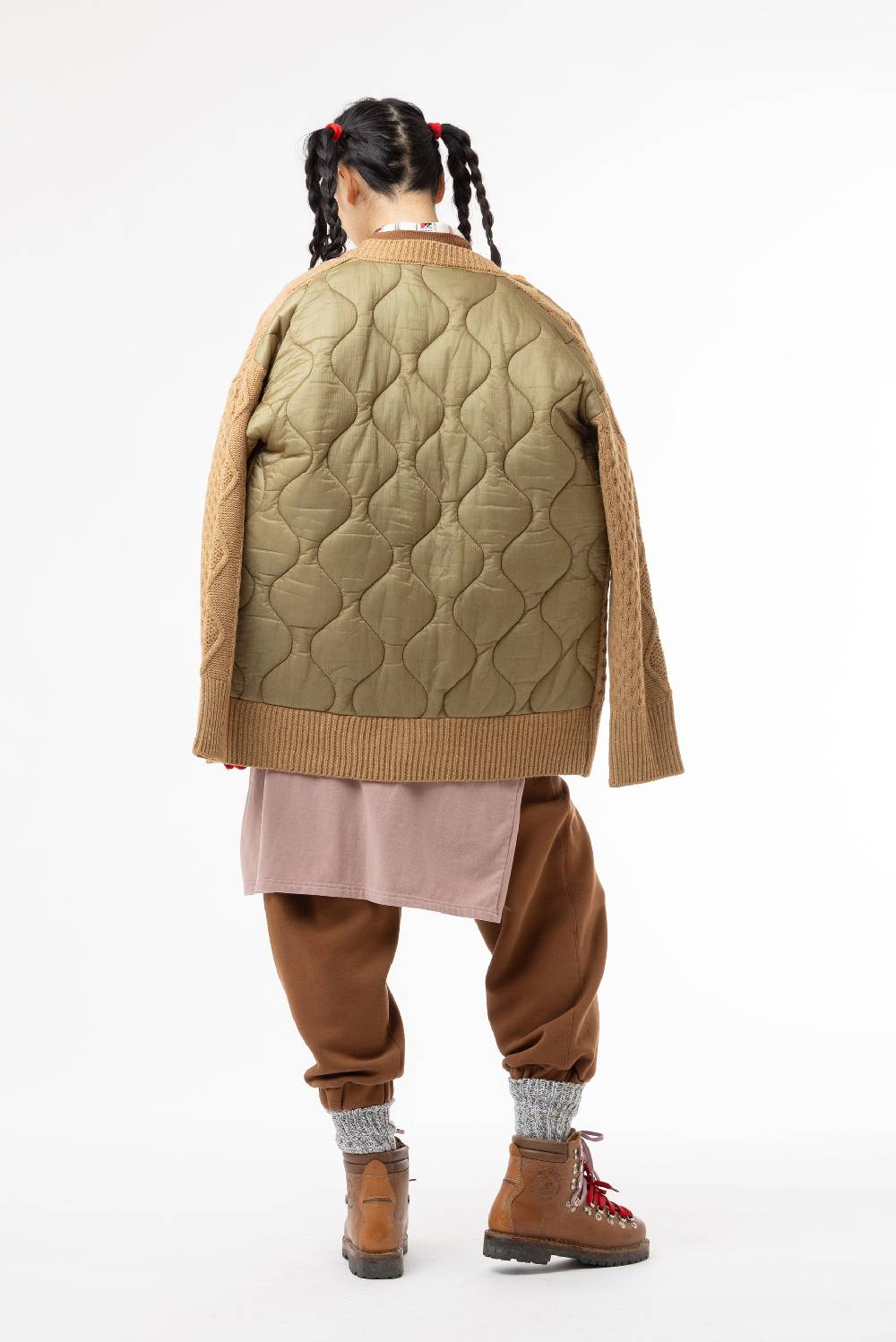 Lc23 Quilted Cardigan Camel Italia