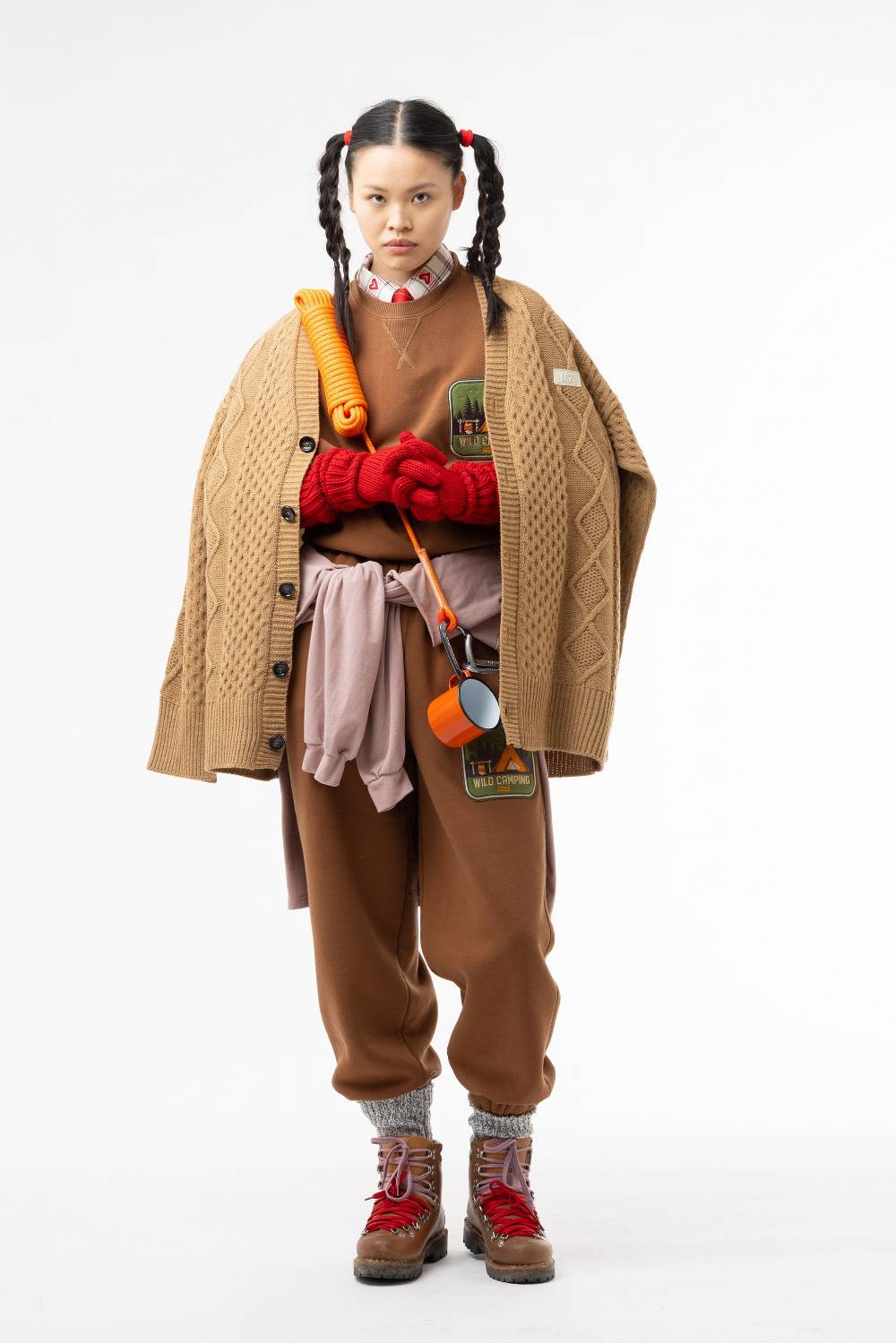 Lc23 Quilted Cardigan Camel Italia