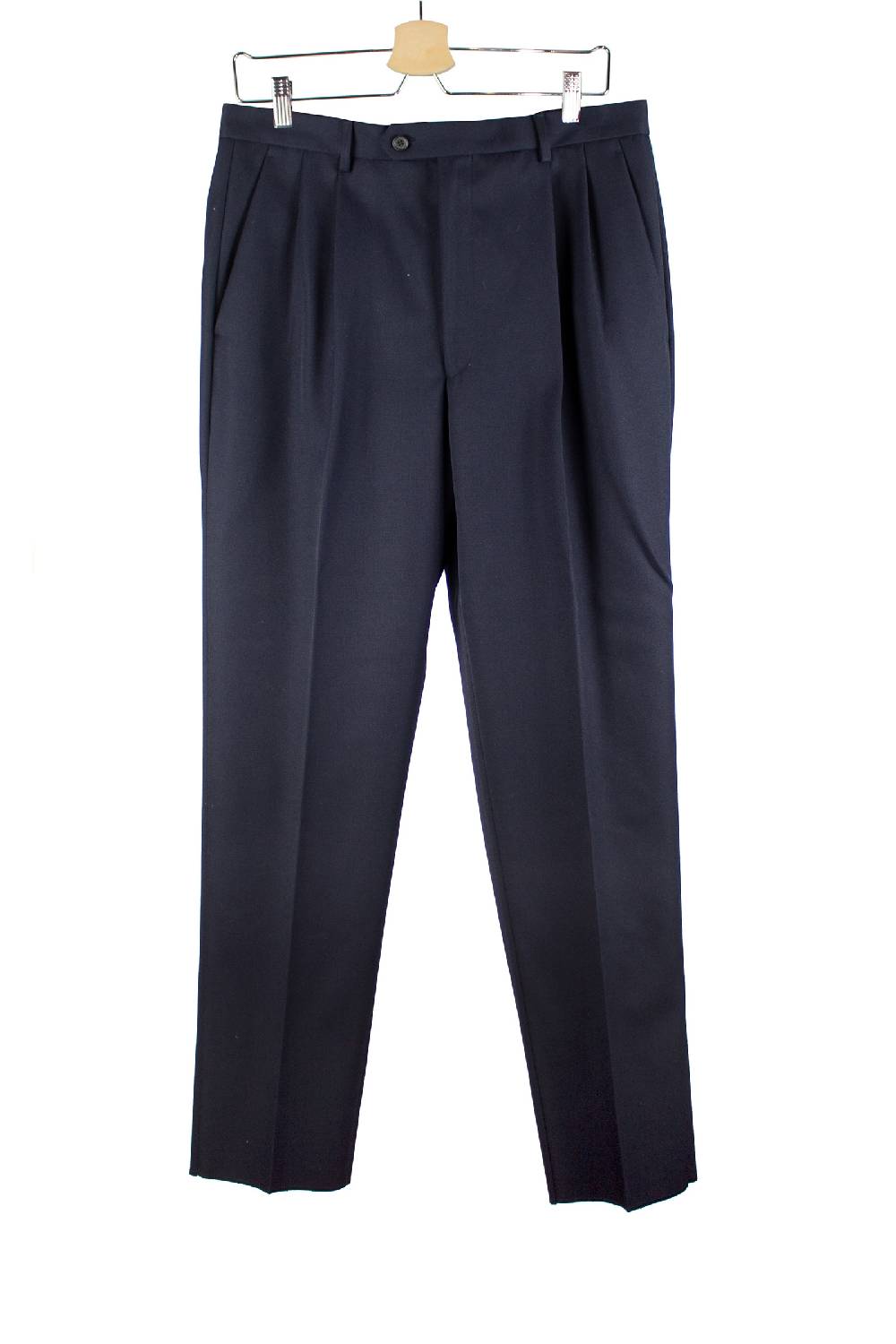 Lc23 Marzotto Wool Navy Trousers In Linea