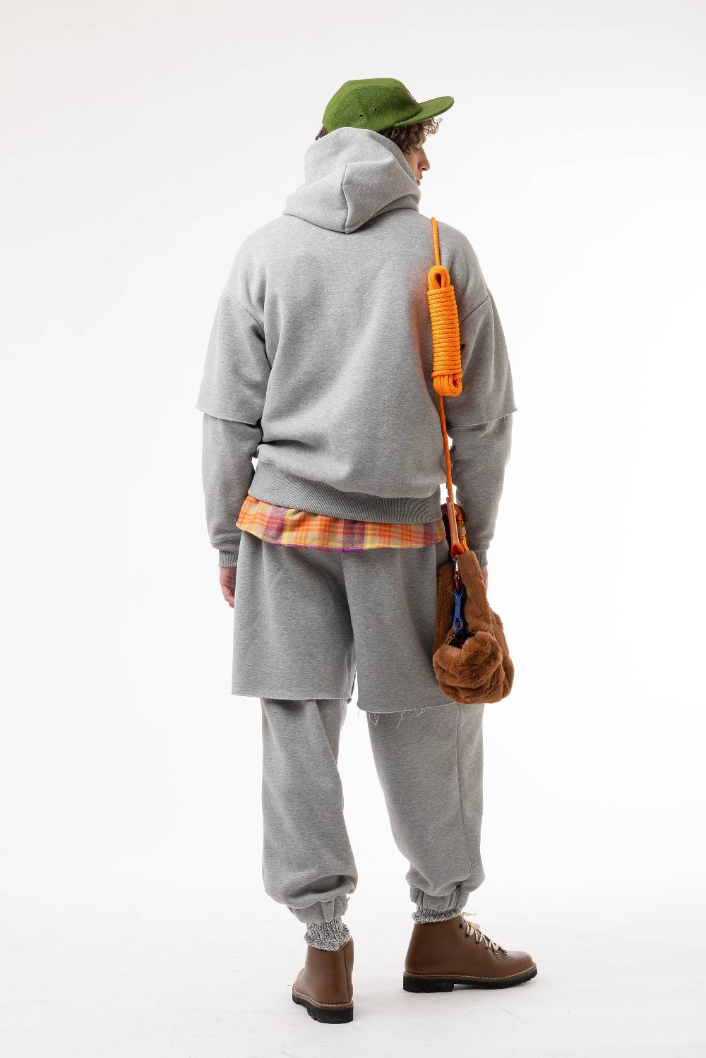 Lc23 Double Hoodie Grey Qualità