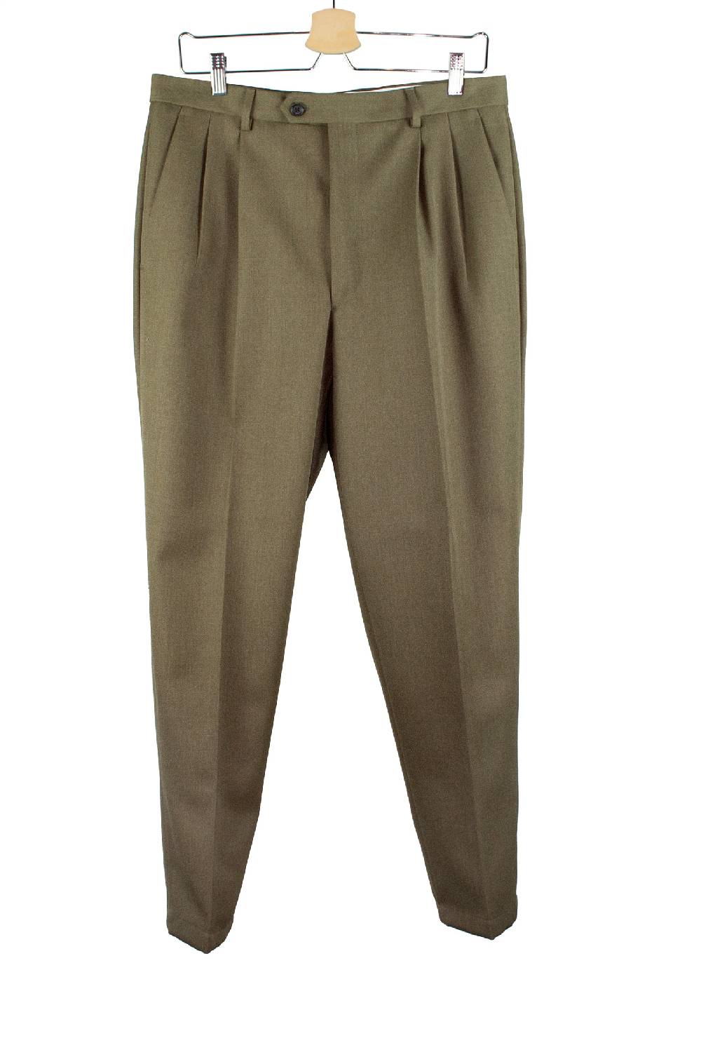 Lc23 Marzotto Wool Olive Trousers Negozi Online