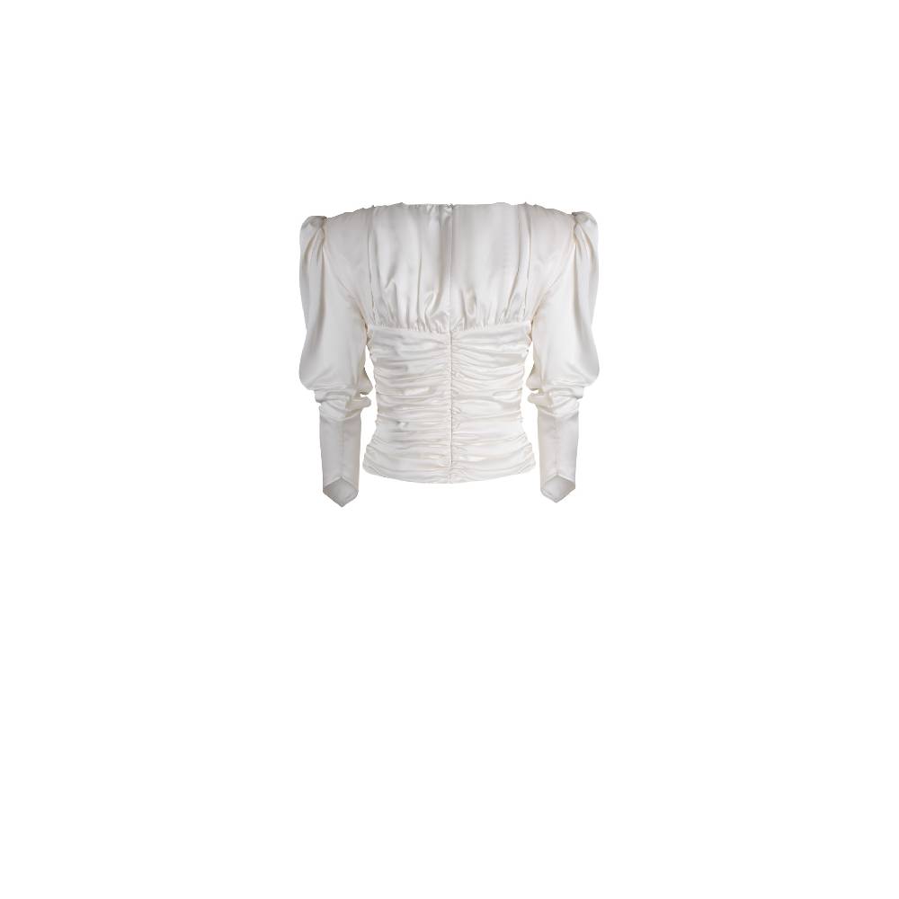 Nineminutes SS22-THE PAOLINA TOP CHAMPAGNE Vendita Calda