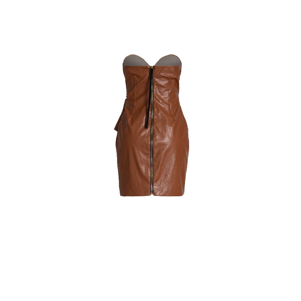 Nineminutes SS20 – THE PHOENIX DRESS LEATHER CUOIO 2025
