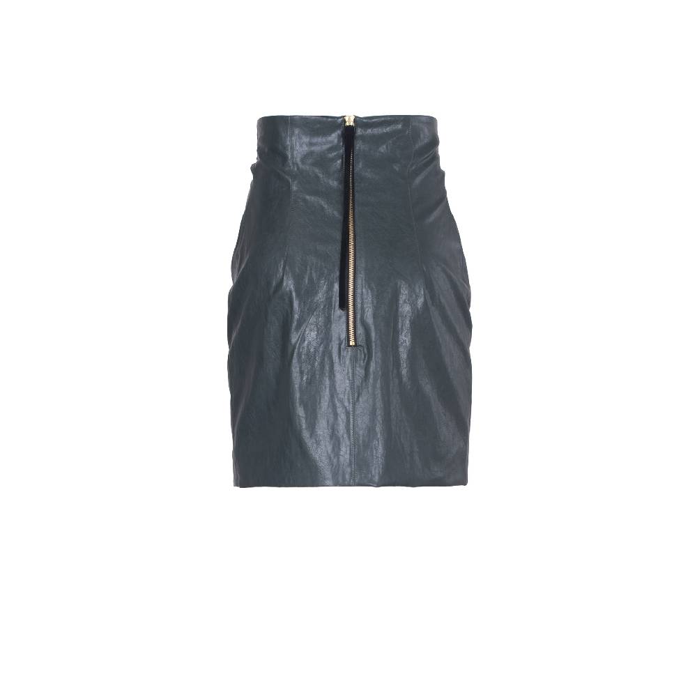 Nineminutes FW20.21 – THE RHO SKIRT LEATHER GREEN Vendite Flash