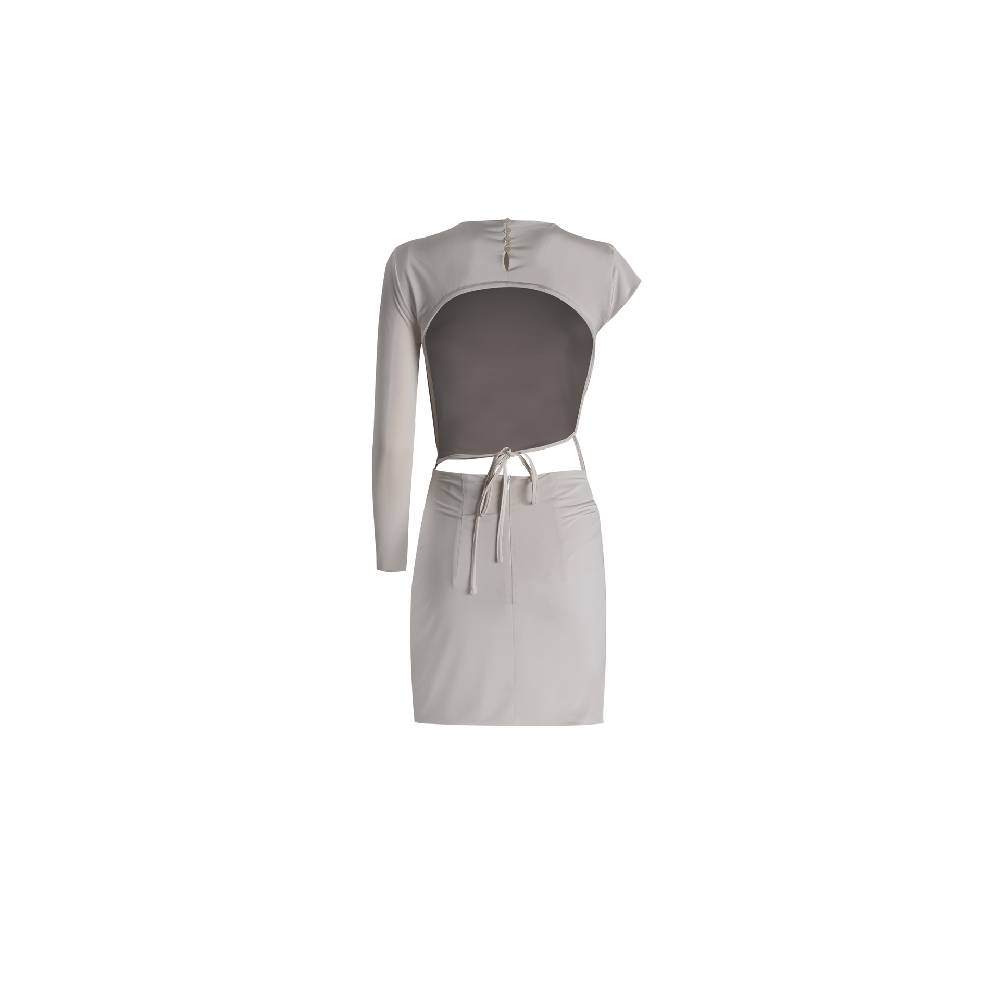 Nineminutes REVERSIBLE – THE BIBI DRESS LYCRA SAND Saldi
