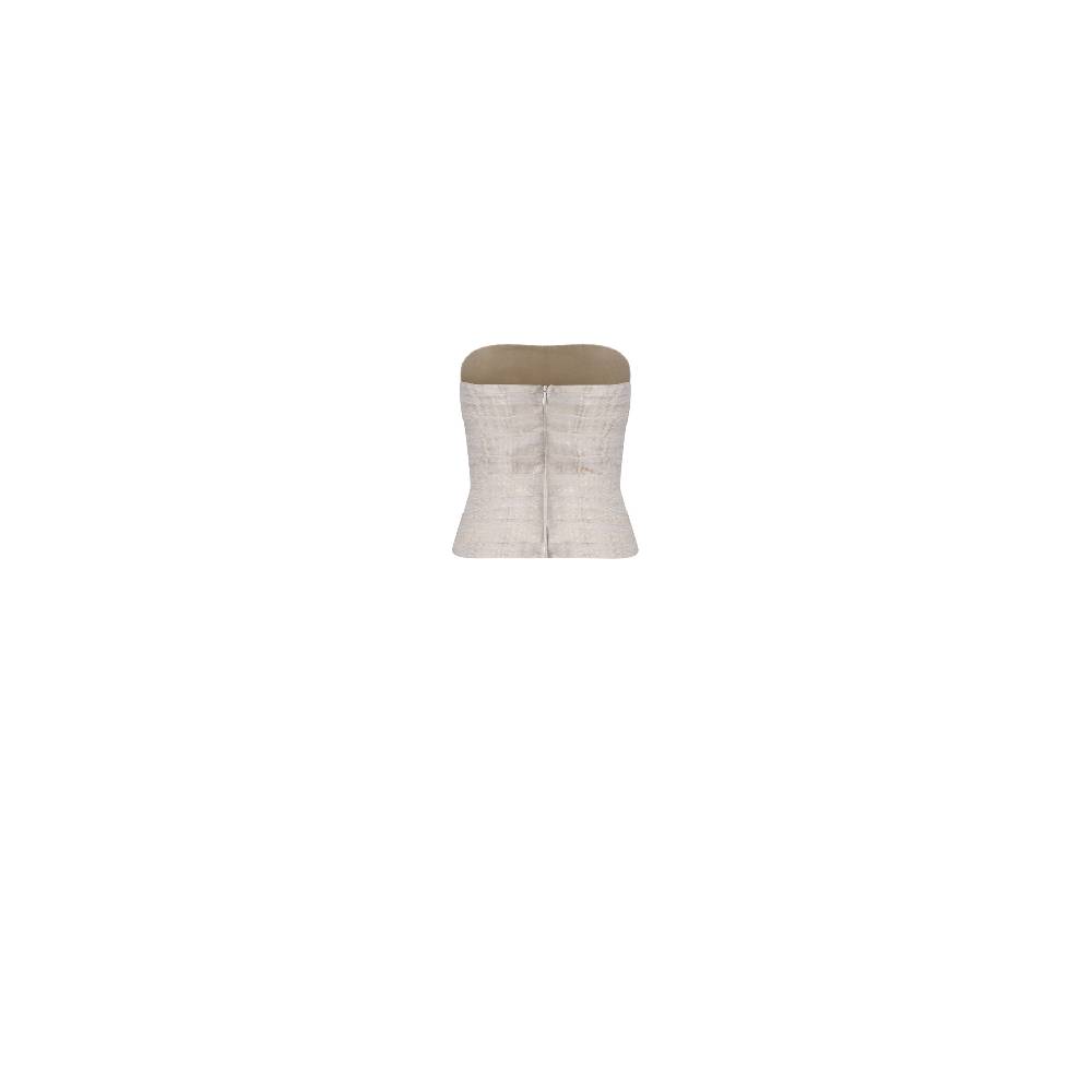 Nineminutes REVERSIBLE – THE LUCY TOP GOLD LINEN Vendita Calda