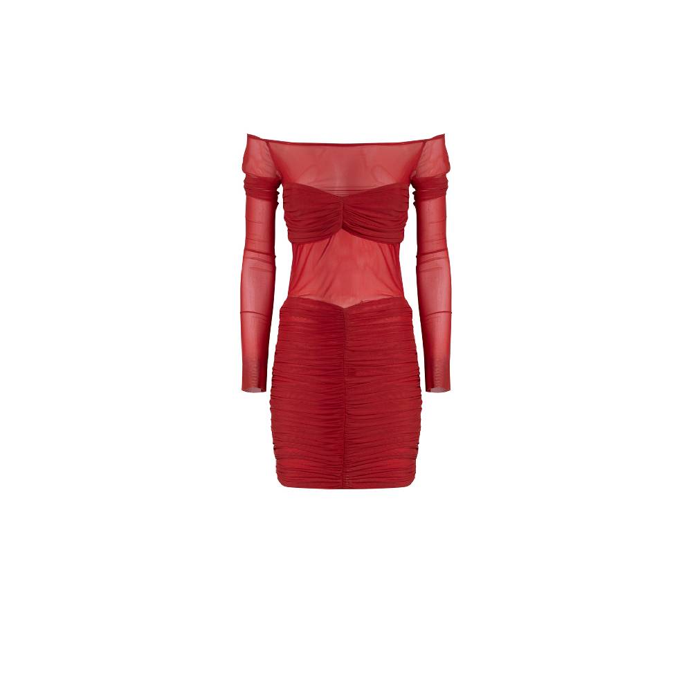 Nineminutes REVERSIBLE – THE BARDOT DRESS MESH ORANGE