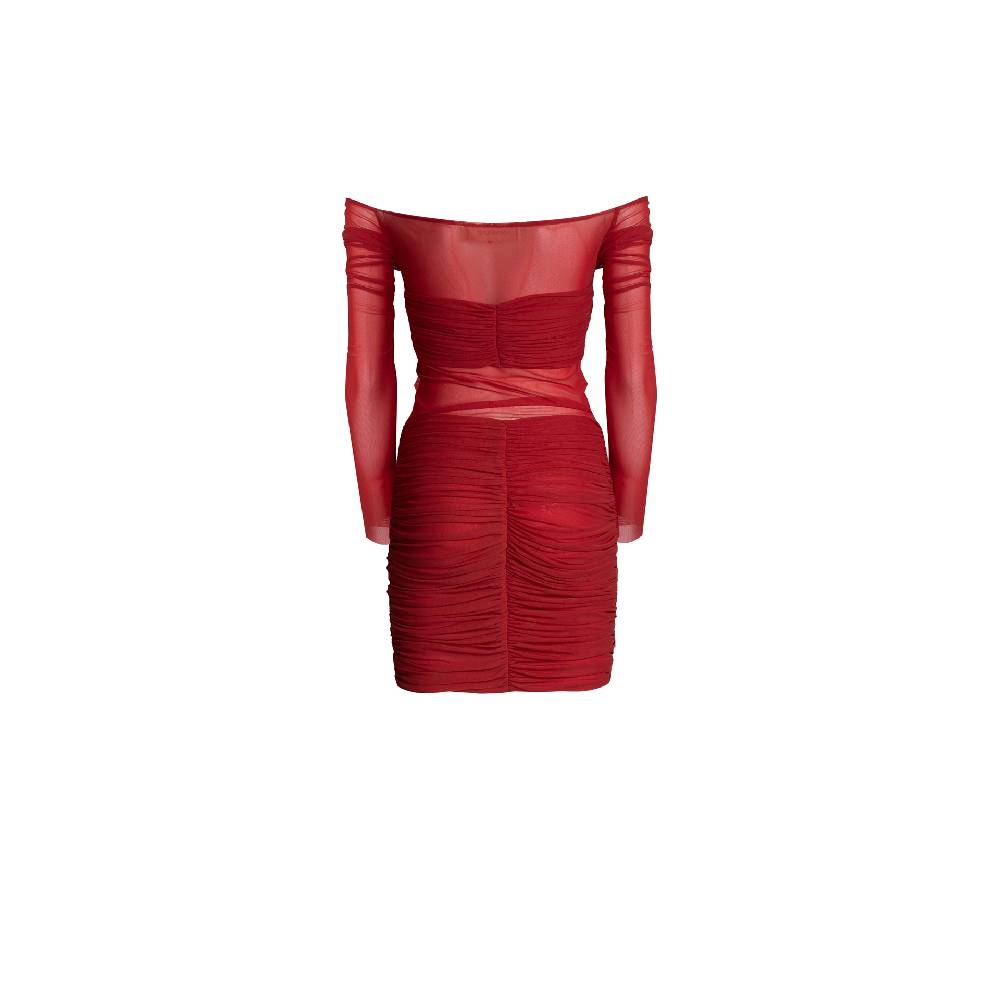 Nineminutes REVERSIBLE – THE BARDOT DRESS MESH ORANGE Pezzi Unici