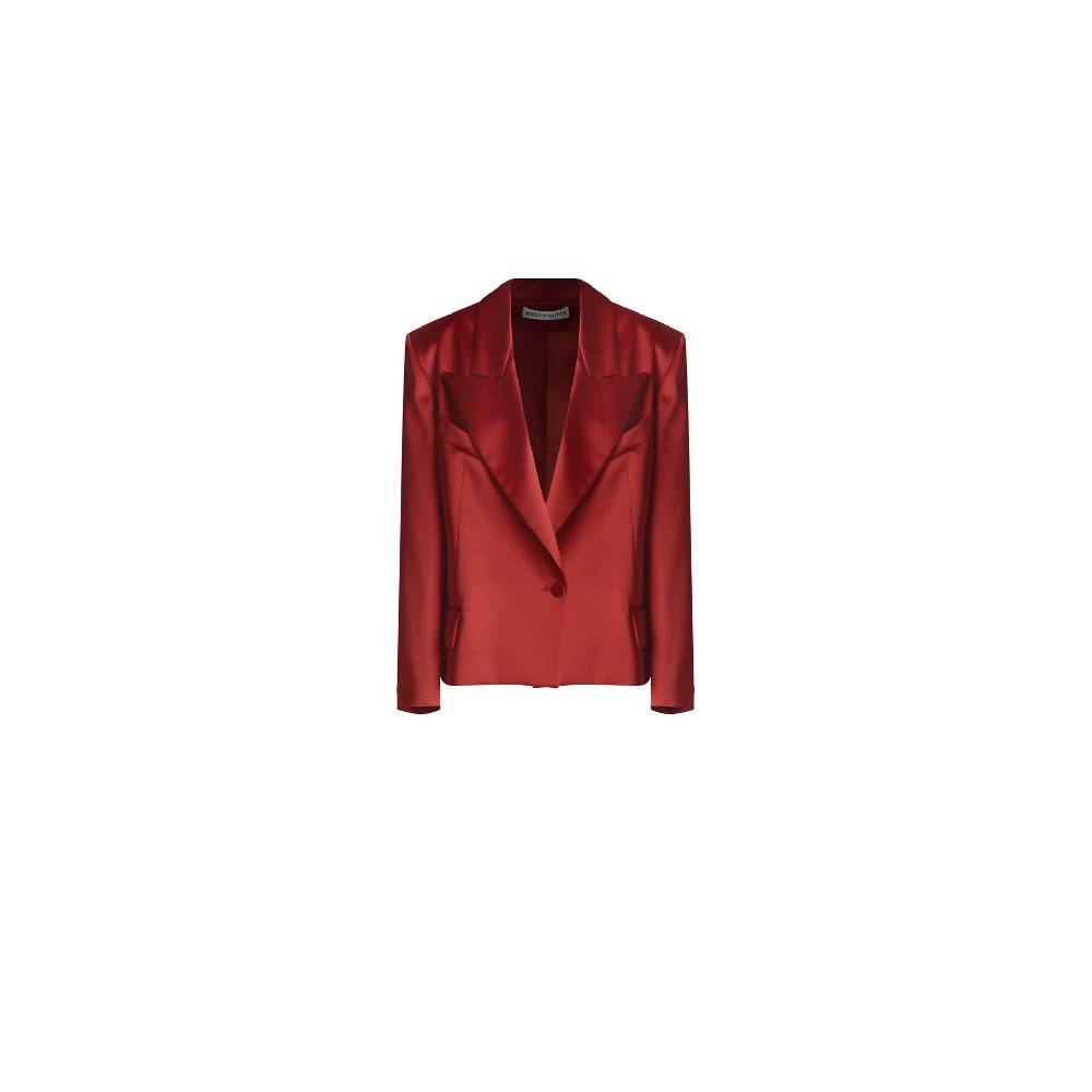Nineminutes REVERSIBLE -THE MAN CROP SATIN ORANGE