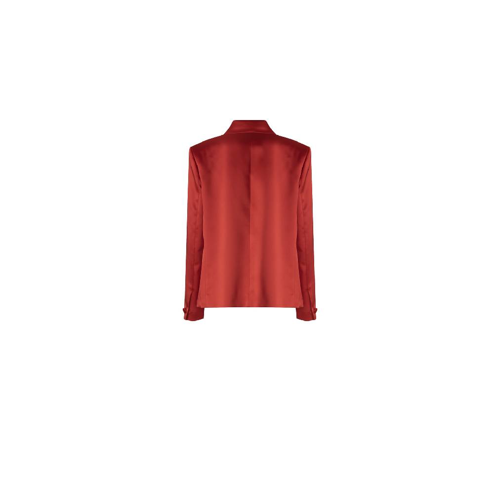 Nineminutes REVERSIBLE -THE MAN CROP SATIN ORANGE Nuova