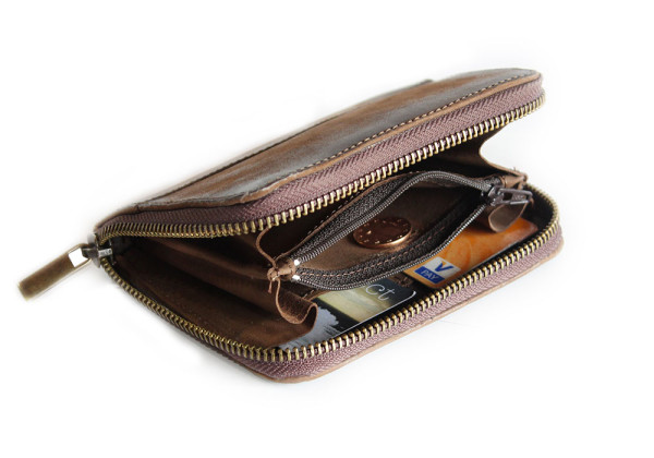 Kjøre Project Squared Zip Wallet Vintage Aged Acquista Ora