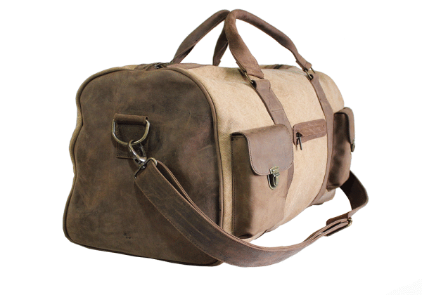 Kjøre Project Leather / Canvas Travel Bag Pezzi Unici